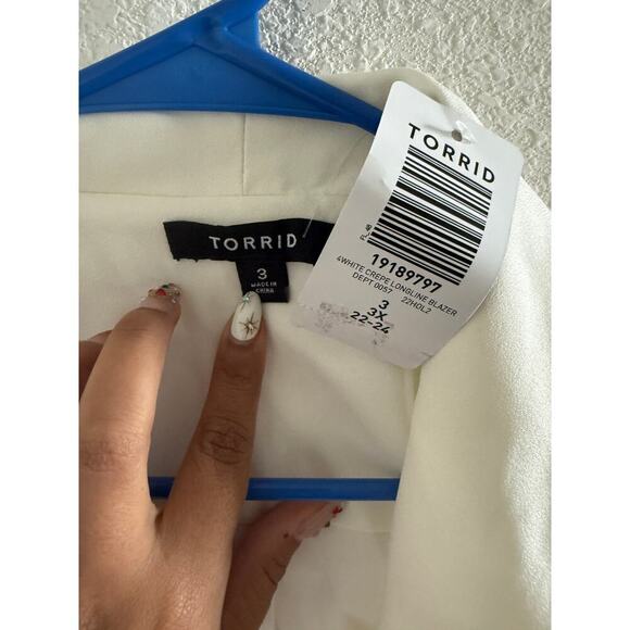 New Torrid 3 (3X) Longline Crepe Dressy Blazer Jacket - Picture 3 of 7